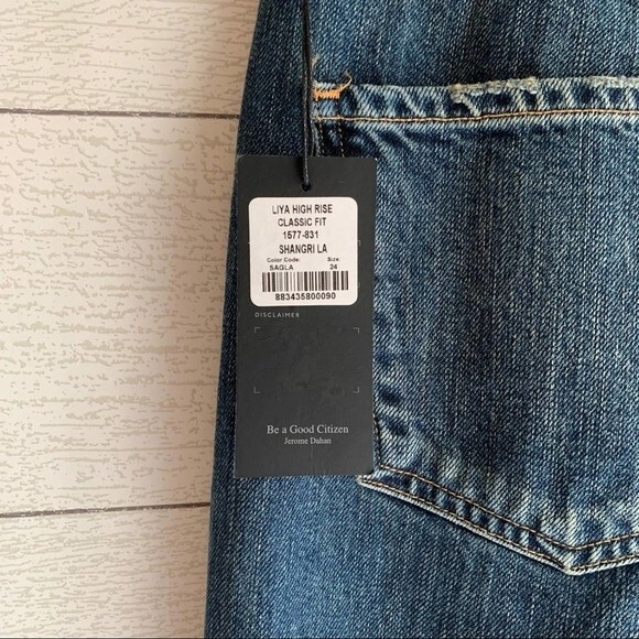 CITIZENS OF HUMANITY Liya High Rise Classic Fit Crop Jeans In Shangri La Size 24 - Picture 7 of 7